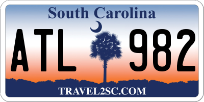 SC license plate ATL982
