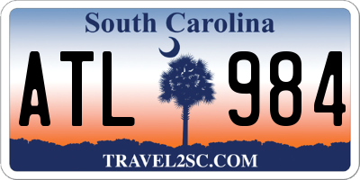 SC license plate ATL984