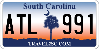 SC license plate ATL991