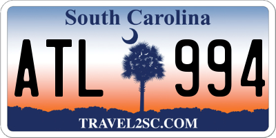 SC license plate ATL994