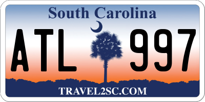 SC license plate ATL997