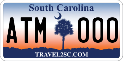 SC license plate ATM000