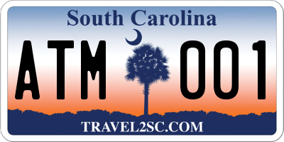 SC license plate ATM001