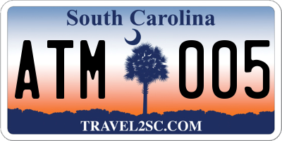 SC license plate ATM005