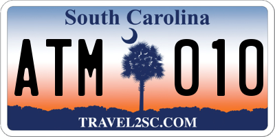 SC license plate ATM010