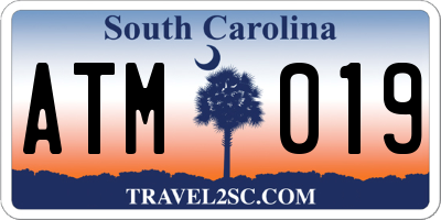 SC license plate ATM019