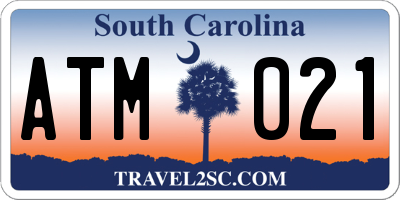 SC license plate ATM021