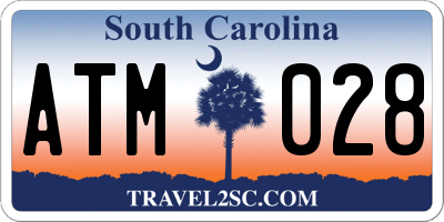 SC license plate ATM028