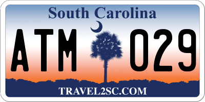 SC license plate ATM029