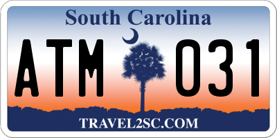SC license plate ATM031