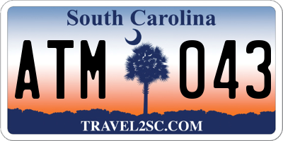 SC license plate ATM043