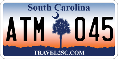 SC license plate ATM045
