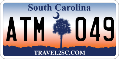 SC license plate ATM049