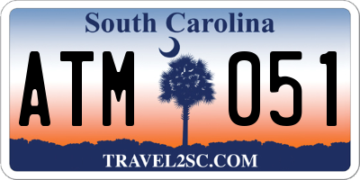 SC license plate ATM051