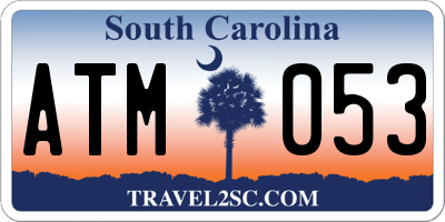 SC license plate ATM053