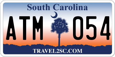 SC license plate ATM054