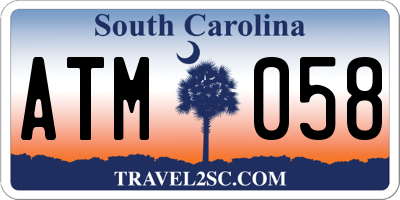 SC license plate ATM058