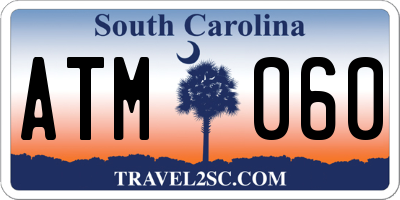 SC license plate ATM060