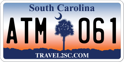 SC license plate ATM061