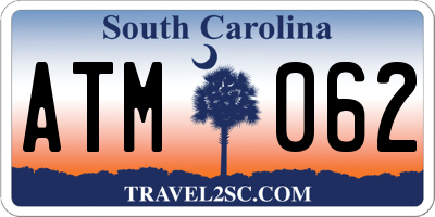 SC license plate ATM062