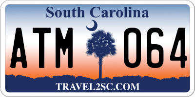 SC license plate ATM064