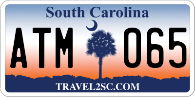SC license plate ATM065