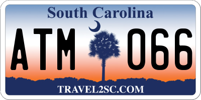 SC license plate ATM066