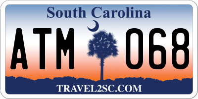 SC license plate ATM068