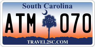 SC license plate ATM070