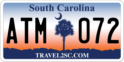 SC license plate ATM072