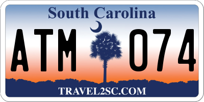 SC license plate ATM074