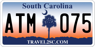 SC license plate ATM075