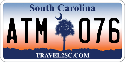 SC license plate ATM076