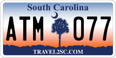 SC license plate ATM077