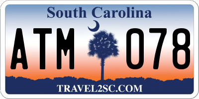 SC license plate ATM078