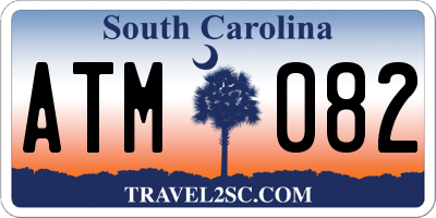 SC license plate ATM082