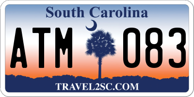 SC license plate ATM083