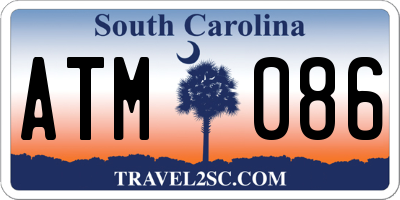 SC license plate ATM086