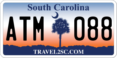 SC license plate ATM088