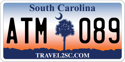 SC license plate ATM089