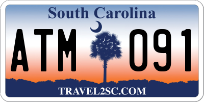 SC license plate ATM091