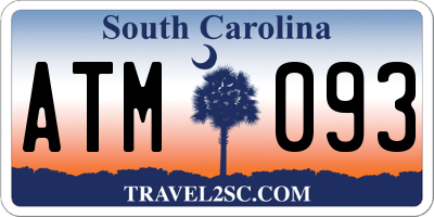 SC license plate ATM093