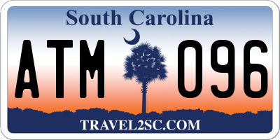 SC license plate ATM096
