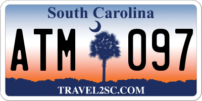 SC license plate ATM097