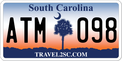 SC license plate ATM098