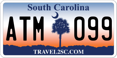 SC license plate ATM099