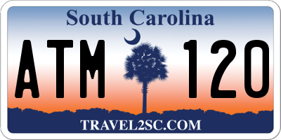 SC license plate ATM120