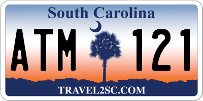 SC license plate ATM121