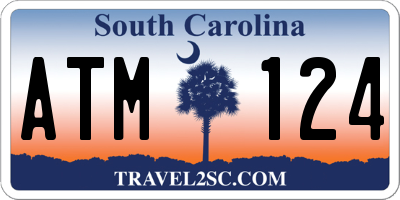 SC license plate ATM124