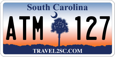 SC license plate ATM127